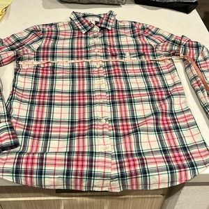 UEC Jcrew boy fit size 4 pink plaid